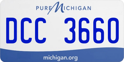 MI license plate DCC3660