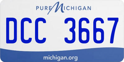 MI license plate DCC3667