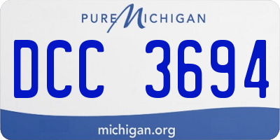 MI license plate DCC3694