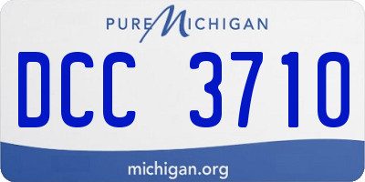 MI license plate DCC3710
