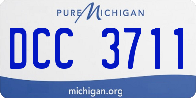 MI license plate DCC3711