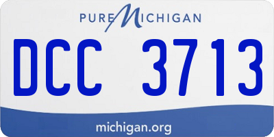MI license plate DCC3713