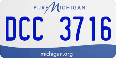 MI license plate DCC3716