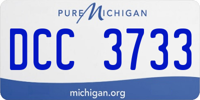 MI license plate DCC3733