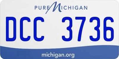MI license plate DCC3736