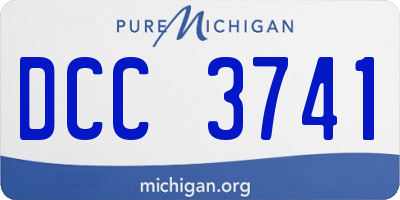 MI license plate DCC3741