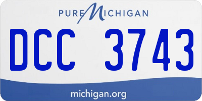MI license plate DCC3743