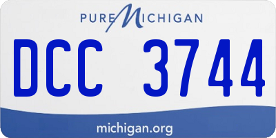 MI license plate DCC3744