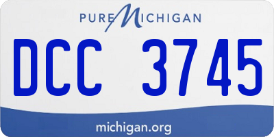 MI license plate DCC3745