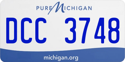 MI license plate DCC3748