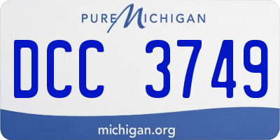 MI license plate DCC3749