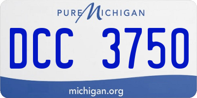 MI license plate DCC3750