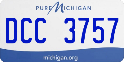 MI license plate DCC3757