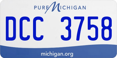 MI license plate DCC3758