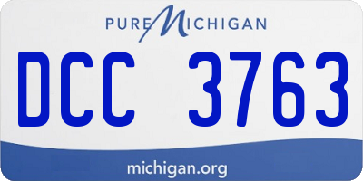 MI license plate DCC3763