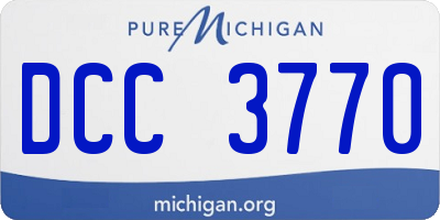 MI license plate DCC3770