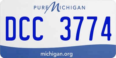 MI license plate DCC3774