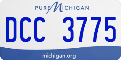 MI license plate DCC3775