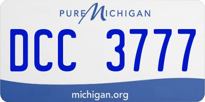 MI license plate DCC3777