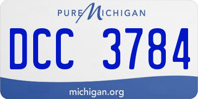 MI license plate DCC3784
