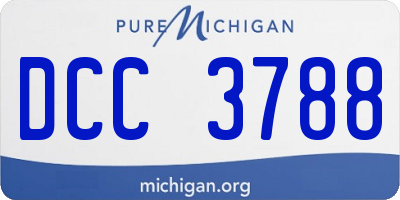MI license plate DCC3788