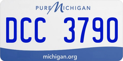 MI license plate DCC3790