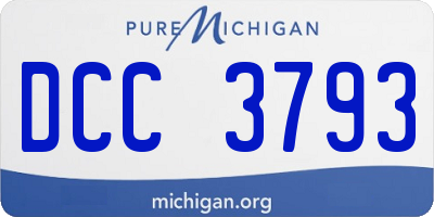 MI license plate DCC3793