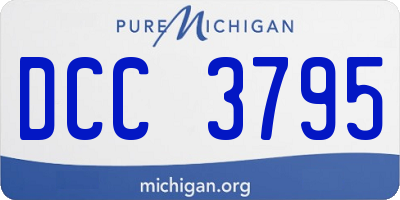 MI license plate DCC3795