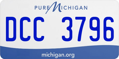 MI license plate DCC3796