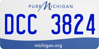 MI license plate DCC3824