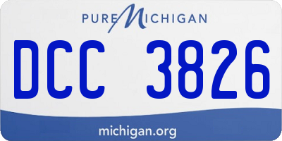 MI license plate DCC3826