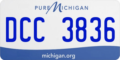 MI license plate DCC3836