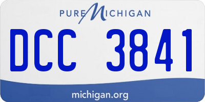 MI license plate DCC3841