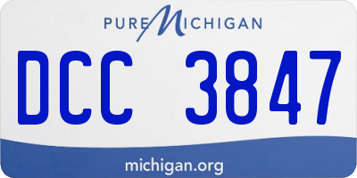 MI license plate DCC3847