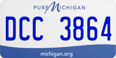 MI license plate DCC3864