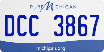 MI license plate DCC3867