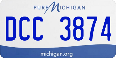 MI license plate DCC3874