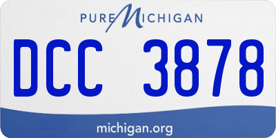 MI license plate DCC3878
