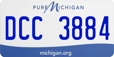 MI license plate DCC3884