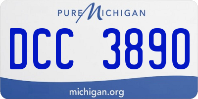 MI license plate DCC3890
