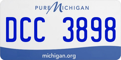 MI license plate DCC3898