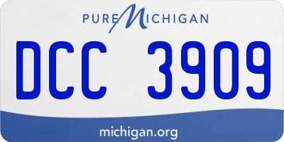 MI license plate DCC3909