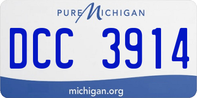 MI license plate DCC3914