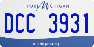 MI license plate DCC3931