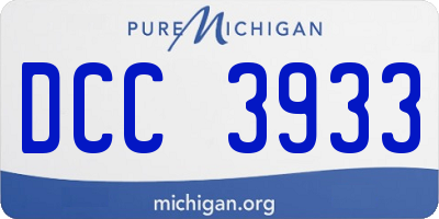 MI license plate DCC3933