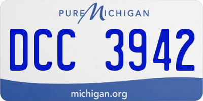 MI license plate DCC3942
