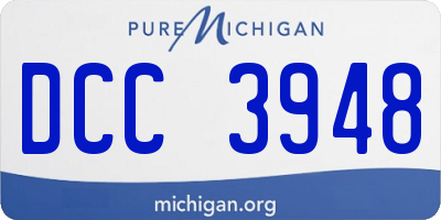 MI license plate DCC3948
