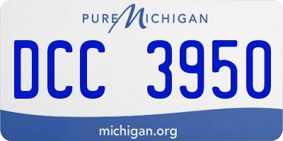 MI license plate DCC3950
