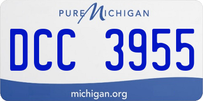 MI license plate DCC3955