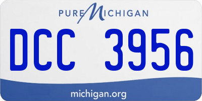 MI license plate DCC3956